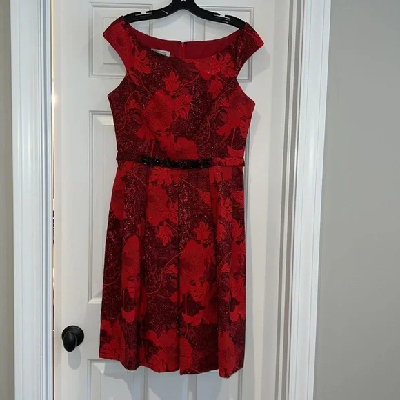 HP 🥰 Teri Jon by Rickie Freeman fit and flare cocktail dress. Worn x1 EUC - Picture 16 of 17